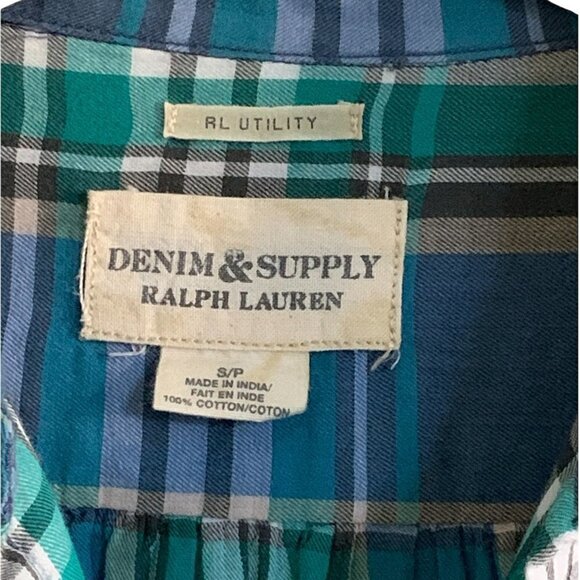 Denim & Supply Ralph Lauren RL Utility Shirt S Plaid #181A - Picture 8 of 9